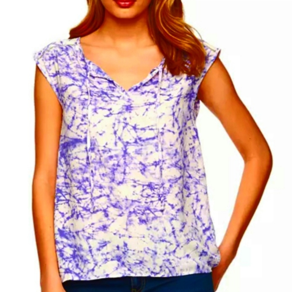 Juicy Couture Top Size L Tie-Dye Peasant Top - Picture 3 of 11